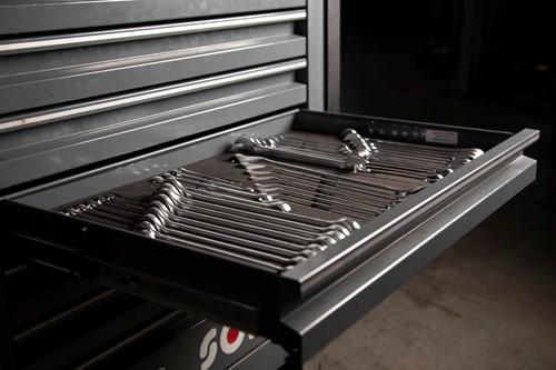 monteursgereedschap in la